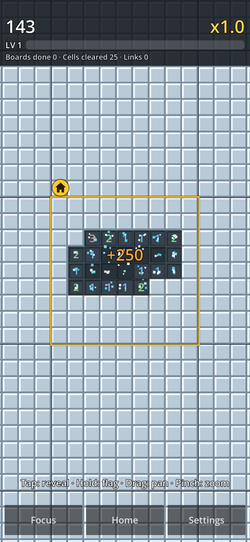 A cascade clearing connected cells across Minesweeper boards.