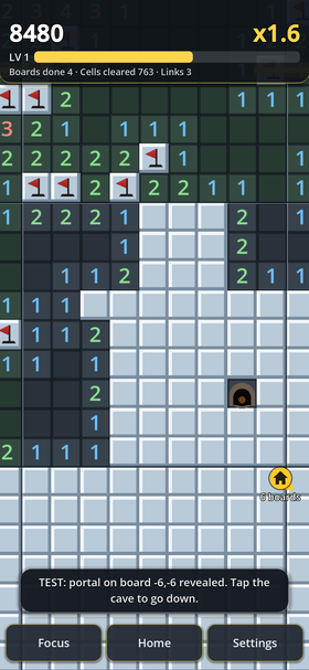 An unusual discovery among the Minesweeper boards.